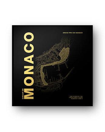 Plakat Tory wyścigowe - Monaco - 50x50 cm, Peszkowski Graphic