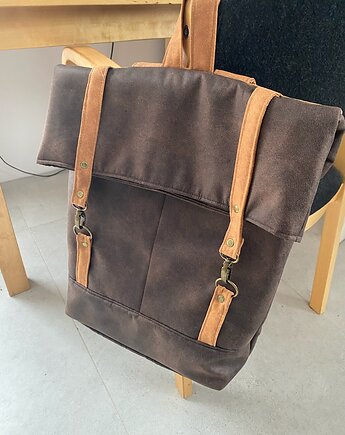 Plecak  włóczykija - brąz, cynamon, PRACOWNIA 166