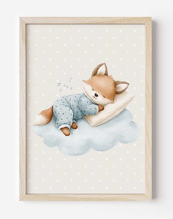 Plakat Na Ścianę Dla Dzieci Lisek nr. 9, Dekoracjan