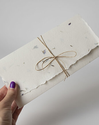 Naturalna kartka ślubna papier czerpany, Papiernik