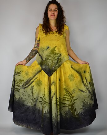 Barwiona Roślinami Spódnica "Łąka w Słońcu", Zielekada