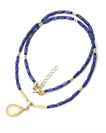 Naszyjnik z lapis lazuli i cytrynem /srebro/, Studio Gazela