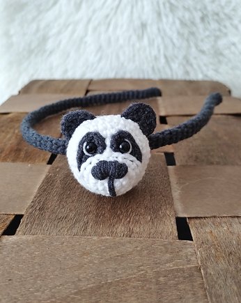 Opaska do włosów panda, szydlAnki