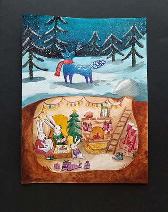 Ilustracja Rodzina królików, ma.grafka
