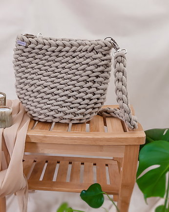 Large Wave Bag  - piaskowa, Damariz