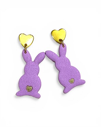 Kolczyki wielkanocne zajączki z gliny polimerowej, Megan Little Things