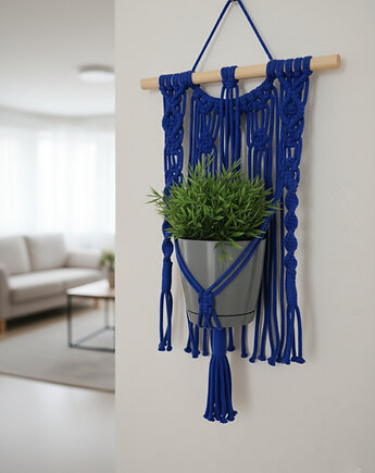 Makrama kwietnik na ścianę ze sznurka, Barwny Zakątek