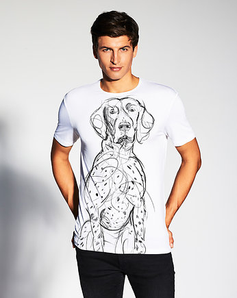Pointer Dog Men's T-shirt white, SELVA