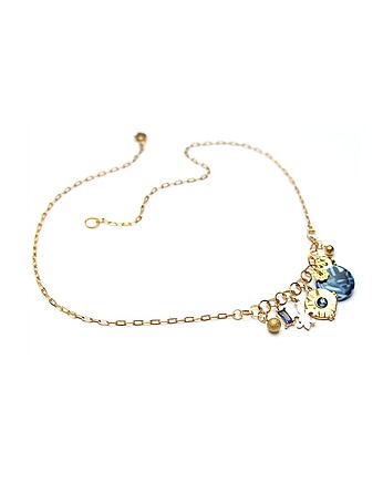 Alloys Collection - Zebra blue - naszyjnik /07.11.25/, KiKa pracownia