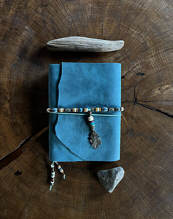 Skórzany dziennik podróży, notes podróżnika, pamiętnik A5, martuch