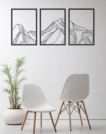 Metalowe obrazy Góry (Zestaw 3 szt.), Vavum Furniture