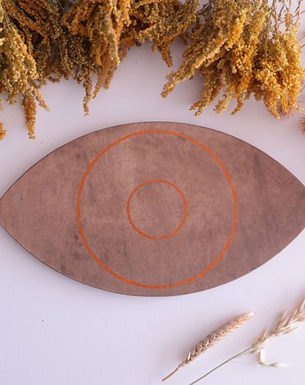 Oko natural dąb z miedzianą kreską, na_ha_ku 