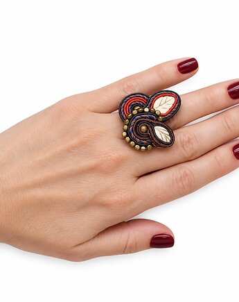 Jesienny pierścionek soutache, Mró Soutache