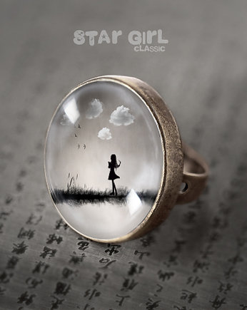 Star Girl Classic Obłoki - duży pierścień, Ewa Saj Fotografie
