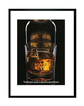 Plakat Oprawiona reklama whiskey Chivas Regal, RiskyWalls