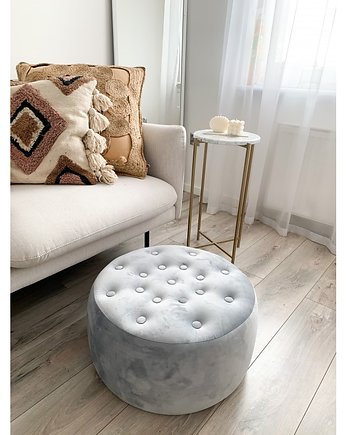 PALOMA - pikowany puf, siedzisko, ławeczka, pufa do pokoju, Papierowka Simple form of furniture