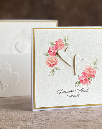 Kartka na ślub z pudełkiem i kopertą, WA26B, Anna Art and Crafts