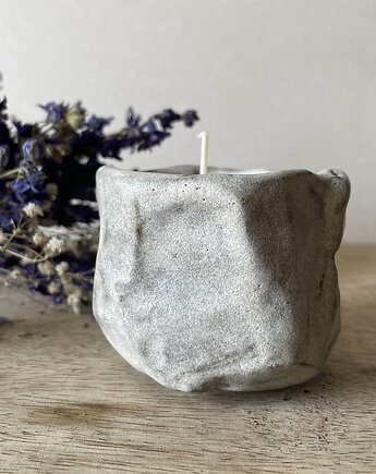 Świeczka sojowa ceramiczna (kamienna), OKAZJE - Prezent na Rocznice ślubu