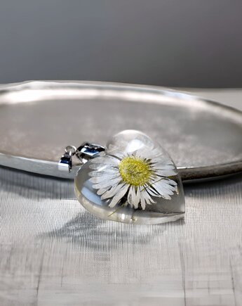 Wisiorek z białą stokrotką, Lovely Jewellery