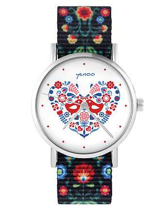 Zegarek - Ptaszki folkowe - folk czarny, nato, yenoo