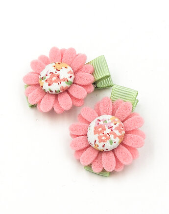 Spineczki  do włosów różowe kwiatki Adele, Momilio