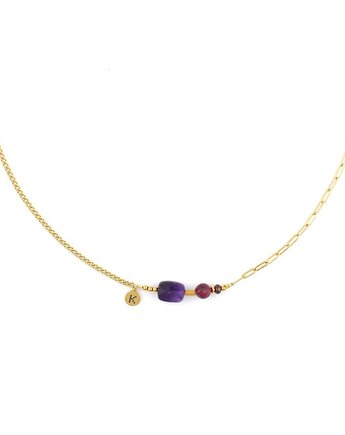 Baby Bestseller! Naszyjnik z Ametystem z kapką bordo, Kulka Bransoletki