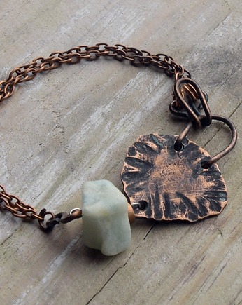 Bransoletka z kutej oksydowanej miedzi i amazonitu /5/, Galeriai