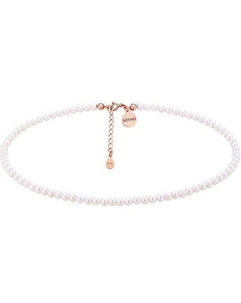 Choker z różowego złota z białych pereł SWAROVSKI CRYSTAL, SOTHO