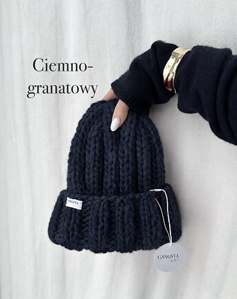 Czapka Nordic 100% wełna *ciemnogranatowy*, GANGSTA KNIT