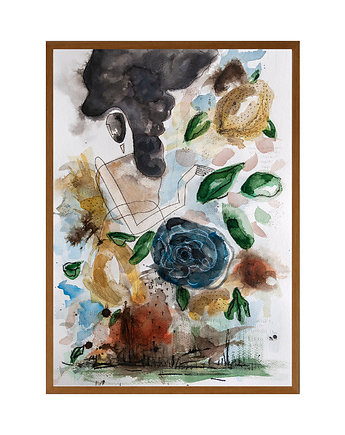 ORYGINAŁ. Akwarelowy ogród 8 - 40x30cm, Gosia Sendlewska