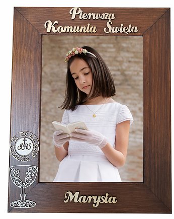 Pierwsza Komunia Święta, Ramka na zdjęcia 15x21cm, Prowansalska Manufaktura
