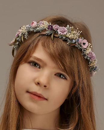 Delikatny wianek na głowę fiolet n.30700, Lola White