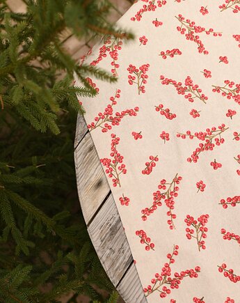 Świąteczny bieżnik z motywem głogu, Kokondesign
