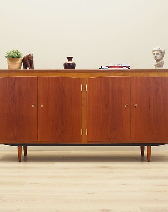 Sideboard tekowy, duński design, lata 60, produkcja: Dania, Przetwory design