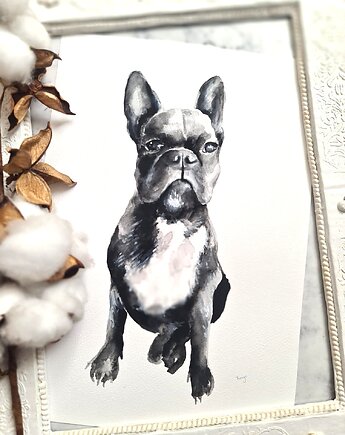 Akwarela piesek, Wiktoria Borys Art