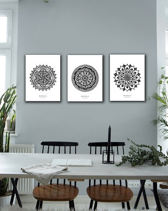 Mandala, komplet 3 printów, Margo Hupert