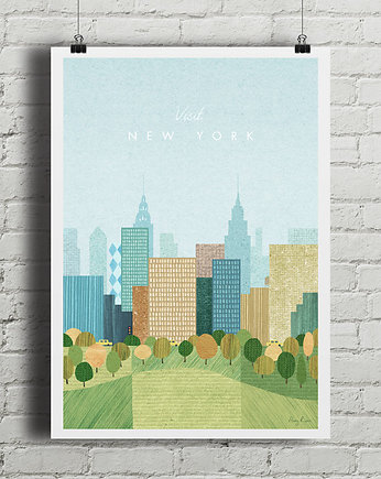 Nowy Jork - vintage plakat, minimalmill