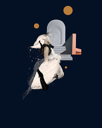 Plakat KOLAŻ - Łabądź, White Cup