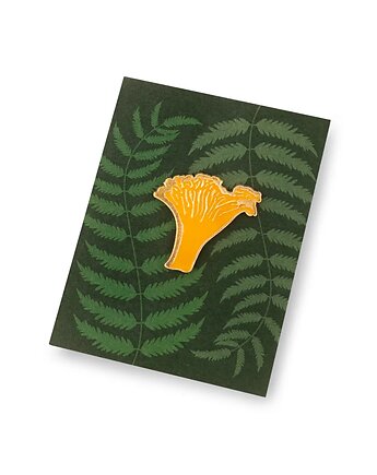 Grzyb Kurka  Pin ręcznie malowany Kabak, KABAK