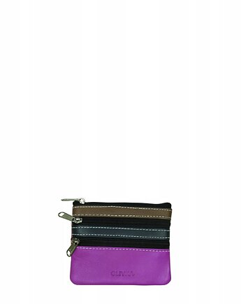 Saszetka skórzana na klucze z kółkiem monety bilonówka skórzana OLIVKA, Olivka Warsaw