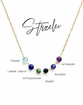 Twój ZODIAK, Naszyjnik Glam, Strzelec, złoty, GLAM