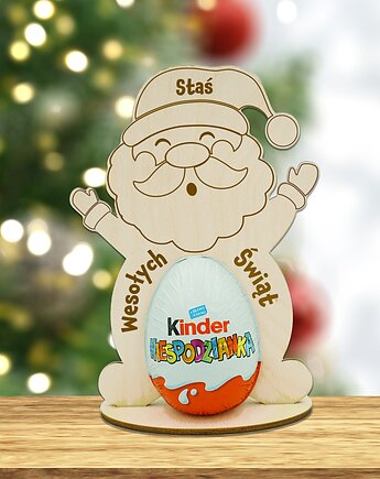 Statuetka MIKOŁAJA z imieniem i miejscem na Kinder Jajko dla dzieci, DESION