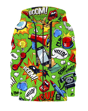 Bluza Zamek Chłopiec DR.CROW Komiks Green, DrCrow