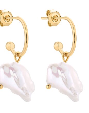 Złote kolczyki z naturalnymi perłami, SOTHO