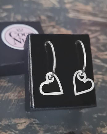 LOVE Kolczyki srebro 925 lekkie walentynkowe, COCONUT