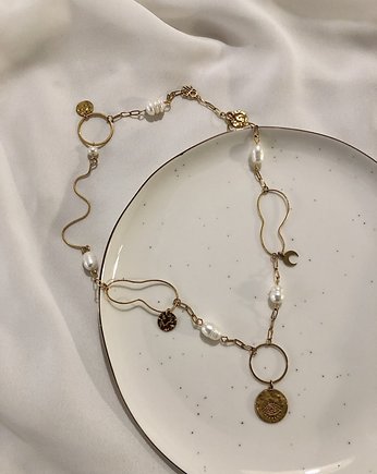Naszyjnik z pereł naturalnych i stali Eye, MaLa Jewellery