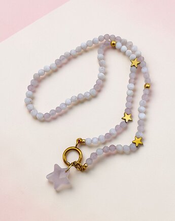 Naszyjnik choker z różowym kwarcem gwiazda, Kaikki