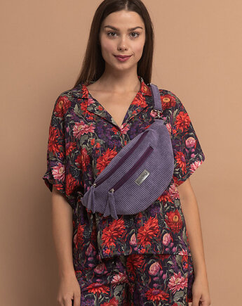 Sztruksowa nerka fall fiolet, sacky bag