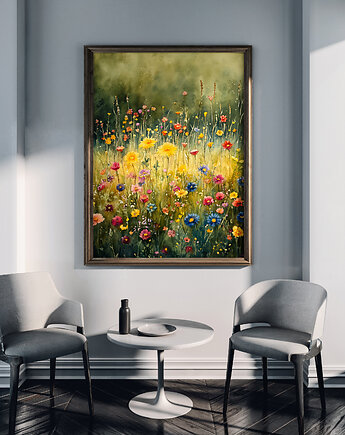 Letnia łąka - grafika na plakacie 50x70 cm, JBJart Justyna Jaszke