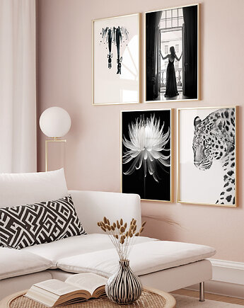 ZESTAW PLAKATÓW - 4 części - Glamour (set262), raspberryEM